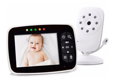 อินฟราเรดวิดีโอ Baby Monitor แบบไร้สายระยะไกลแพนเอียงซูมนาฬิกาปลุกเตือน